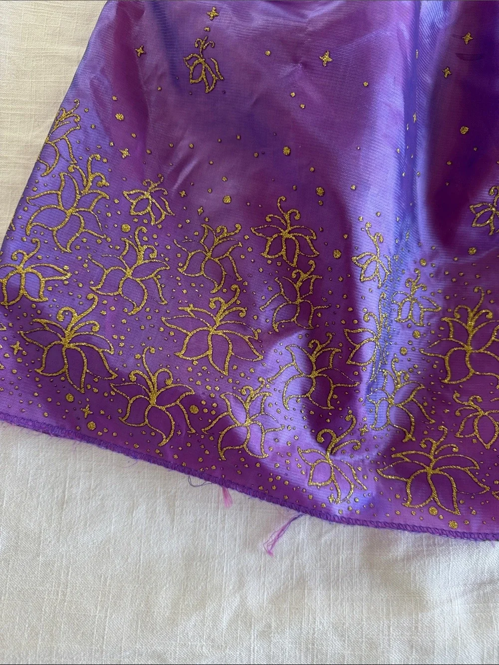 Disney Purple and Pink Princess Dress-Up Gown with Gold Trim